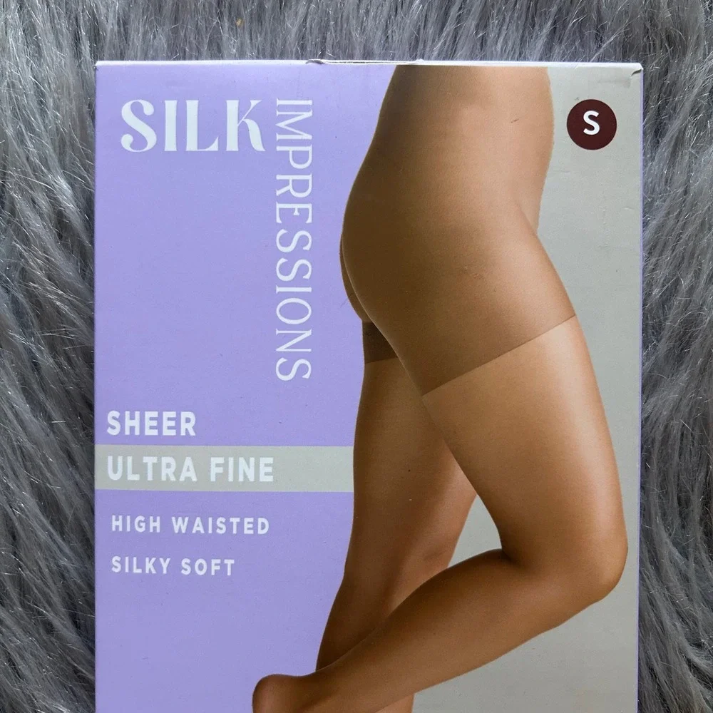 Silk Impressions‎ Ultra Fine Sheer Tights Womens Small Coffee Bean High Waisted